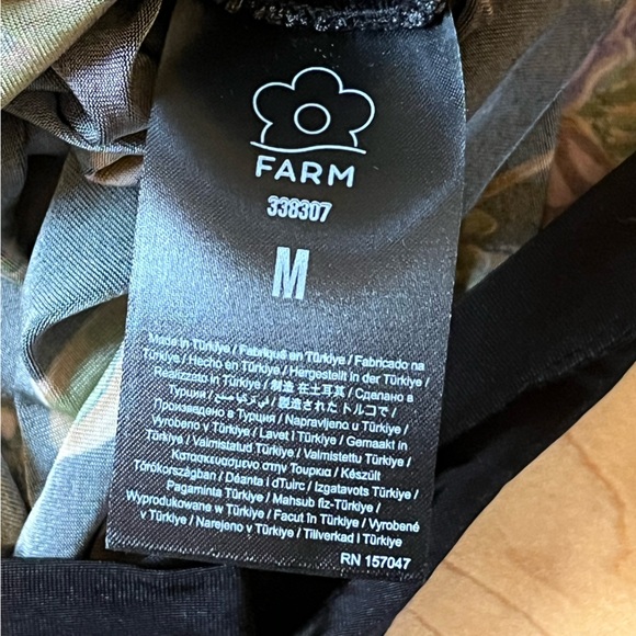 NWT Farm Rio Black Ravenala Jersey Blouse medium - Picture 6 of 9